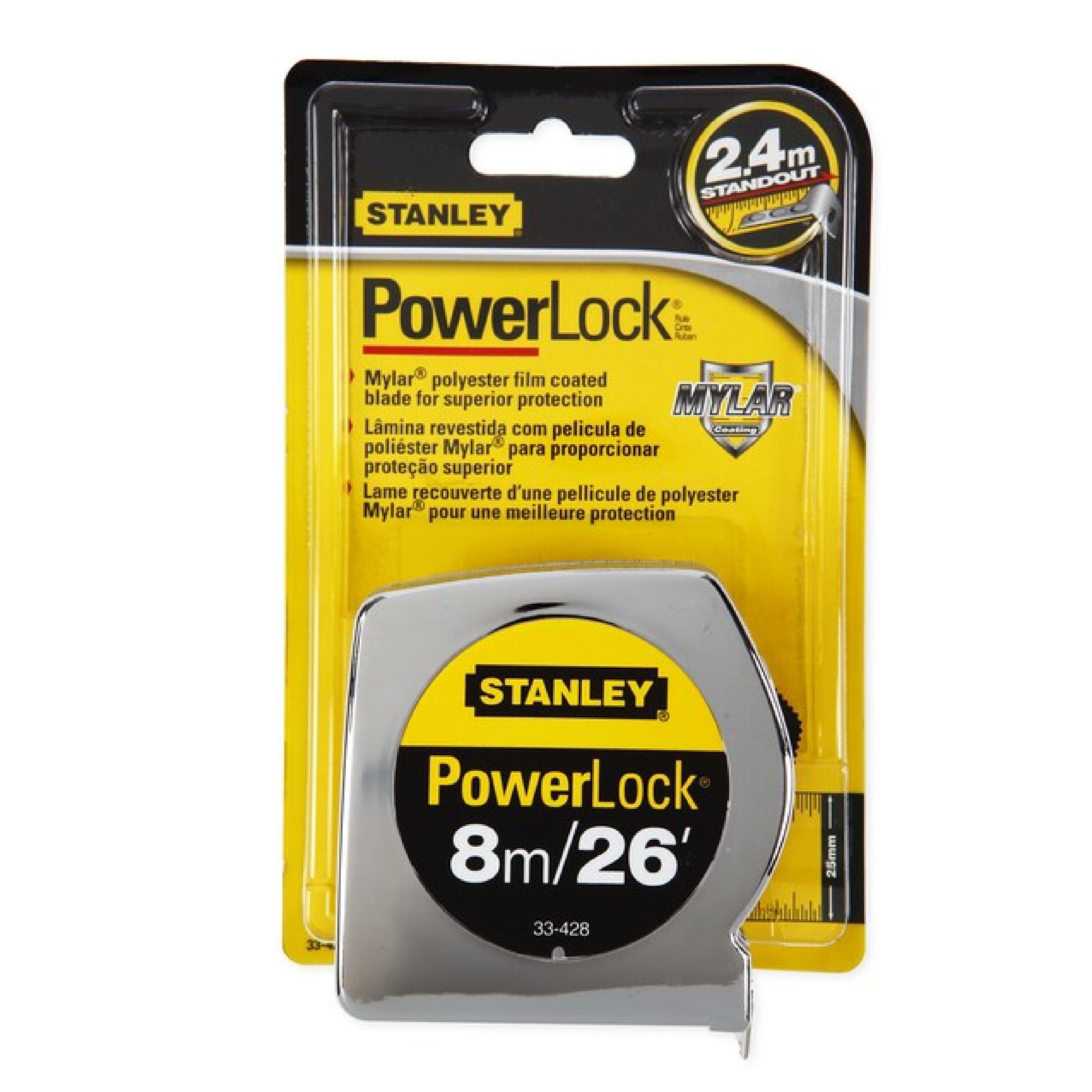 Stanley POWERLOCK 8M 26FT Measuring Tape